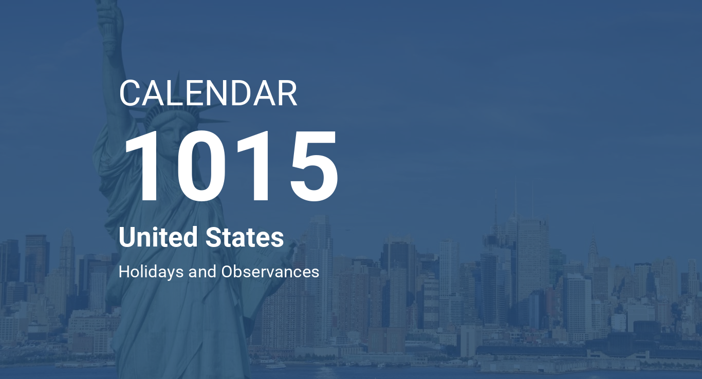 Year 1015 Calendar United States